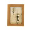Золотая антилопа / Picture-panel "Guy with a rose" without illumination on onyx stone