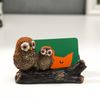 Сималенд / Souvenir polystone card holder "Owlets on a log"