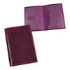 Passport cover BEFLER "Lace", natural leather, embossed, purple