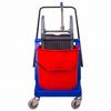 BRABIX harvesting trolley, 2 removable buckets of 23 l, mechanical spinning, plastic frame