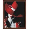 Опт-картина / Mosaïque diamant 40x50, strass ronds Dame au chapeau rouge