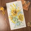 Этель / Towel Sunny flowers 40x73 cm, 100% cotton, twill 190 g / m2
