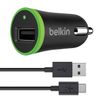 BELKIN / Carregador universal para carro, cabo Tipo C 1,8 m, corrente de saída 2,1 A, preto