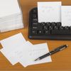 ОФИСМАГ / Block for notes in a transparent stand, cube 9x9x9 cm, white, whiteness 95-98%