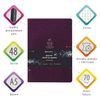 BRAUBERG / Notebook 48 y. checkered cover leatherette with sequins, stitching, A5 (147x210mm), Lilac, SPARKLE / 10 pcs.