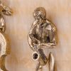 Золотая антилопа / Painting "Trio: violinist, double bass player, saxophonist" on onyx