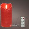 Kaemingk / Set of LED candles with imitation flame La Vermeil 13 cm, 4 pcs with remote control, battery operated