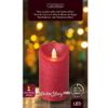 Kaemingk / Elody Red Flame LED vela 13 cm, operada por bateria, temporizador