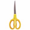 Scissors BRAUBERG "Extra" 185 mm, classic shape, ribbed rubber inserts, orange-yellow