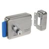 FALCON EYE FE-2369 electromechanical padlock, 3 keys, exit button, chrome-plated, silver