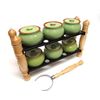 Вятская керамика / Set-2, of 6 pots, 0.5L with a grab, on a shelf