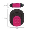 Eraser BRAUBERG "C-Grip", 46х39х12,5mm, black holder assorted, thermoplastic rubber