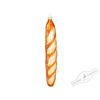 Holiday Classics / Christmas tree toy "French baguette", 6 pieces