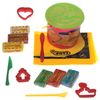 Plasticine JOVI (Spain), set of 6 colors 300 g. with 3 molds, 3 stack, oilcloth, plastic bucket