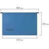 Hanging folder A4/Foolscap (406х245 mm), up to 80 sheets, SET of 10 PCs, blue cardboard, BRAUBERG (Italy)