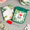 Этель / Ethel / Gift set "I love my mother" potholder-pocket, towel, paddle