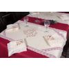 Снежинка / Snowflake / Set of table linen "Christmas balls"