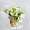 Kaemingk / Artificial bouquet Nasturtium in a jute planter 27 cm