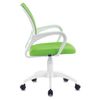 BRABIX / Armchair "Fly MG-396W", with armrests, white plastic, mesh, light green, 532403