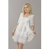 Снежинка / Snowflake / Peignoir "Sweet fantasies" with embroidery and lace