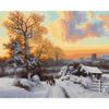 Опт-картина / Pintura por números 40x50 Paisagem de inverno