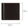 Purse mens BEFLER "Classic", 100х106 mm, genuine leather, button, brown