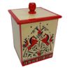 Беломорские узоры / The little box "Mezenskaya painting. Two horse" square 13 cm