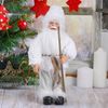 Зимнее волшебство / Doll "Santa Claus, in a white fur coat, with a staff"