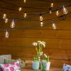 Kaemingk / Retro ışık dizisi, 20 ışık, sıcak beyaz LED, 9,5 m, siyah PVC, bağlanabilir, IP44