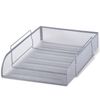 The horizontal metal tray for papers BRAUBERG "Germanium", A4 (260х337х77 mm), silver