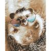 Опт-картина / Pintura por números 40x50 Erizo con gafas
