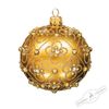Holiday Classics / Gold ball with floral patterns, 8 cm