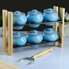 Вятская керамика / Set-2, of 6 pots, 0.5L with a grab, on a shelf