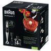 BRAUN / Hand blender MQ735, power 750 W, 10 speeds, 2 attachments, chopper 0.5 l, black