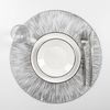 Доляна / Doliana / Set of kitchen napkins "Shining", 38 × 38 cm, 4 pcs, silver color