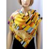 Silk handkerchief handmade "Kiss" (G. Klimt), exclusive