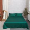 Этель / Bed sheet 220 * 235 cm, emerald green, 100% cotton, mako satin, 125 g / m²