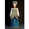 Потешный промысел / Porcelain souvenir doll "Traditional girlish costume"