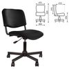Armchair KR09, without armrests, imitation leather, black