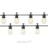 Kaemingk / Retro ışık dizisi, 20 ışık, sıcak beyaz LED, 9,5 m, siyah PVC, bağlanabilir, IP44