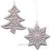 Kaemingk / Conjunto de decorações para árvores de Natal Panforte de Noel - Crema 9 cm, 2 peças, pingente