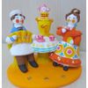 Дымковская глиняная игрушка / Figurine "Tea Party"