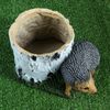 Керамика ручной работы / Planter "Stump with a hedgehog"