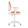 Chair CH-W356AXSN with armrests, orange, plastic white