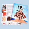 A set of creative mosaic of sequins on canvas "Girl with butterfly" cm 30x40