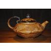 Teapot decorated with birch bark - handmade