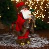 Зимнее волшебство / Doll "Santa Claus in a sweater and a fur coat with brown fur"