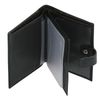 FABULA / Brooklyn driver's wallet, genuine leather, topstitching, 6 plastic pockets, black