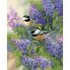ВанГогВоМне / VanGogVoMne / Paint by number "Titmouse and lilac" 40x50 cm