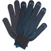 ЛАЙМА / Cotton gloves LUX, SET of 5 PAIRS, 10 class, 40-42 g, 116 tex, PVC dot, BLACK